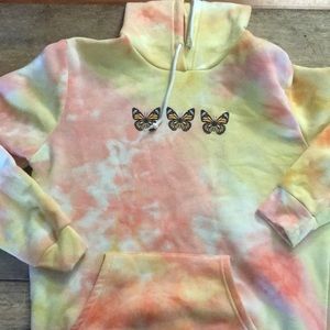tie dye rue21 butterfly hoodie